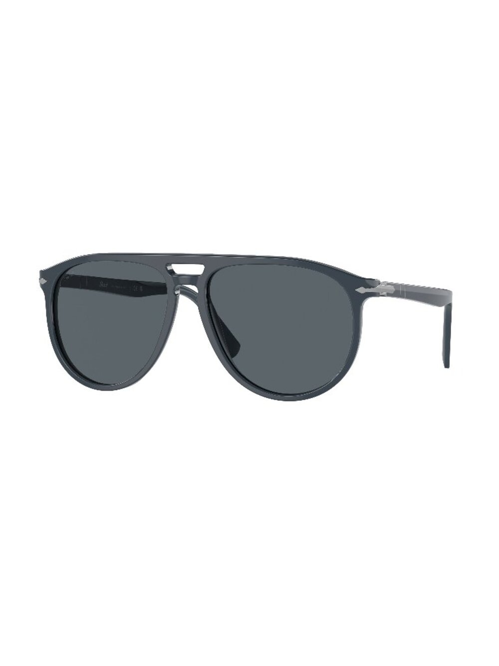 New Persol Unisex Sunglasses Blue Aviator Lens Acetate Frame PO3311S 1186R5 55